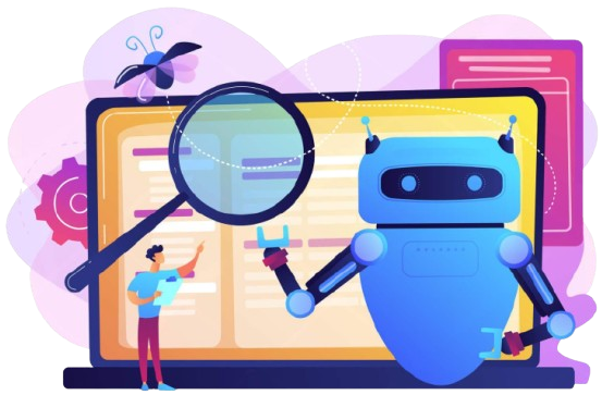 An animated image in which women using a laptop - Travel Website Builder